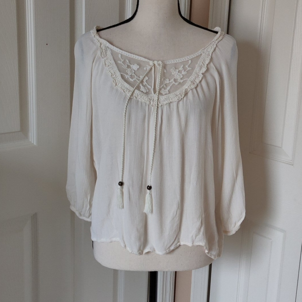 Forever 21 Cream Lady Blouse.